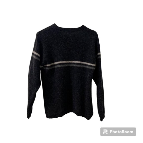 Structure Urban Wear Mens Charcoal Gray 100% Lambswool Knit Sweater Actual Sz M - Picture 2 of 8